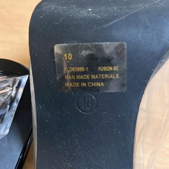 Revol Mule Sandals Black Clear Acrylic 10 - Picture 7 of 9